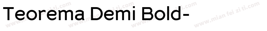 Teorema Demi Bold字体转换